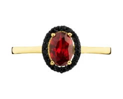 Złoty pierścionek z cyrkoniami