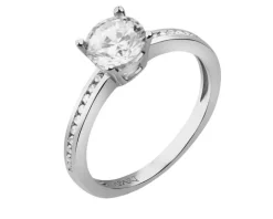 Złoty pierścionek z cyrkoniami