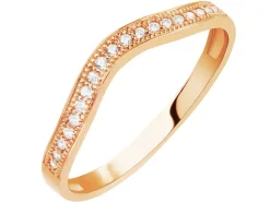 Złoty pierścionek  z cyrkoniami