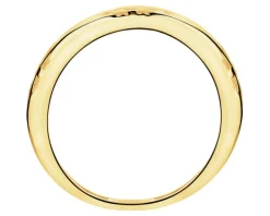 Złoty pierścionek z cyrkoniami