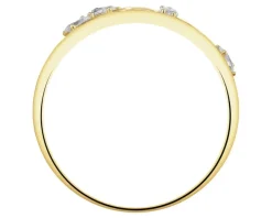 Złoty pierścionek z cyrkoniami