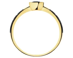 Złoty pierścionek z cyrkoniami