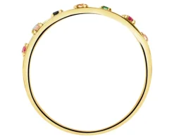 Złoty pierścionek z cyrkoniami