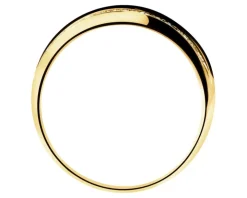 Złoty pierścionek z cyrkoniami