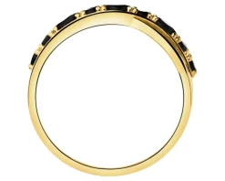 Złoty pierścionek z cyrkoniami