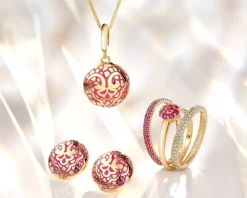 Złoty pierścionek z cyrkoniami - Eternity