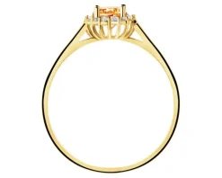 Złoty pierścionek z cyrkoniami