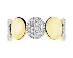 Złoty pierścionek z cyrkoniami