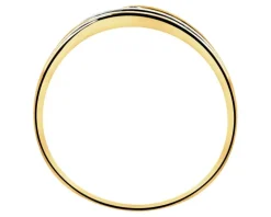 Złoty pierścionek z cyrkoniami