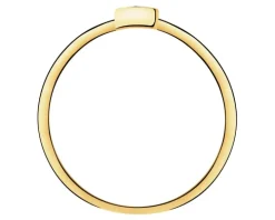 Złoty pierścionek z cyrkonią