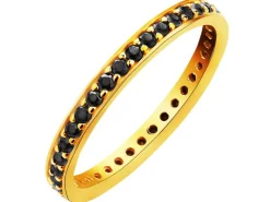 Złoty pierścionek z cyrkoniami - Eternity