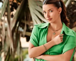 Złoty pierścionek z cyrkonią