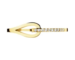 Złoty pierścionek z cyrkoniami