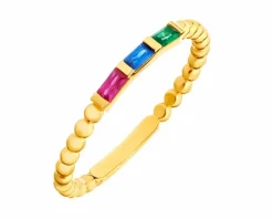 Złoty pierścionek z cyrkoniami