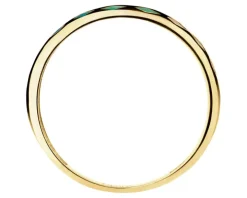 Złoty pierścionek z emalią