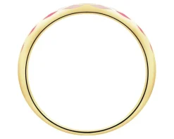 Złoty pierścionek z emalią