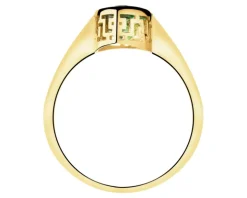 Złoty pierścionek z korundem syntetycznym