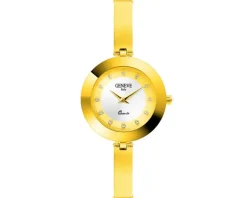 Złoty zegarek z cyrkoniami