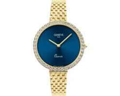 Złoty zegarek z cyrkoniami