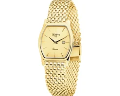 Złoty zegarek z datownikiem